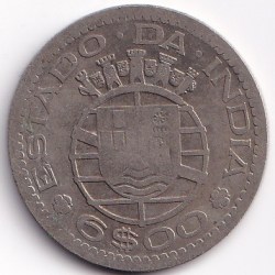 Alternative view of Goa Portuguese India 6 Escudos 1959 Nickel 31 mmCoin