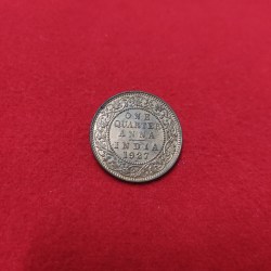 ONE QUARTER ANNA (COPPER) GEORGE V 1927 BOMBAY MINT WEIGHT 4.85 GMS