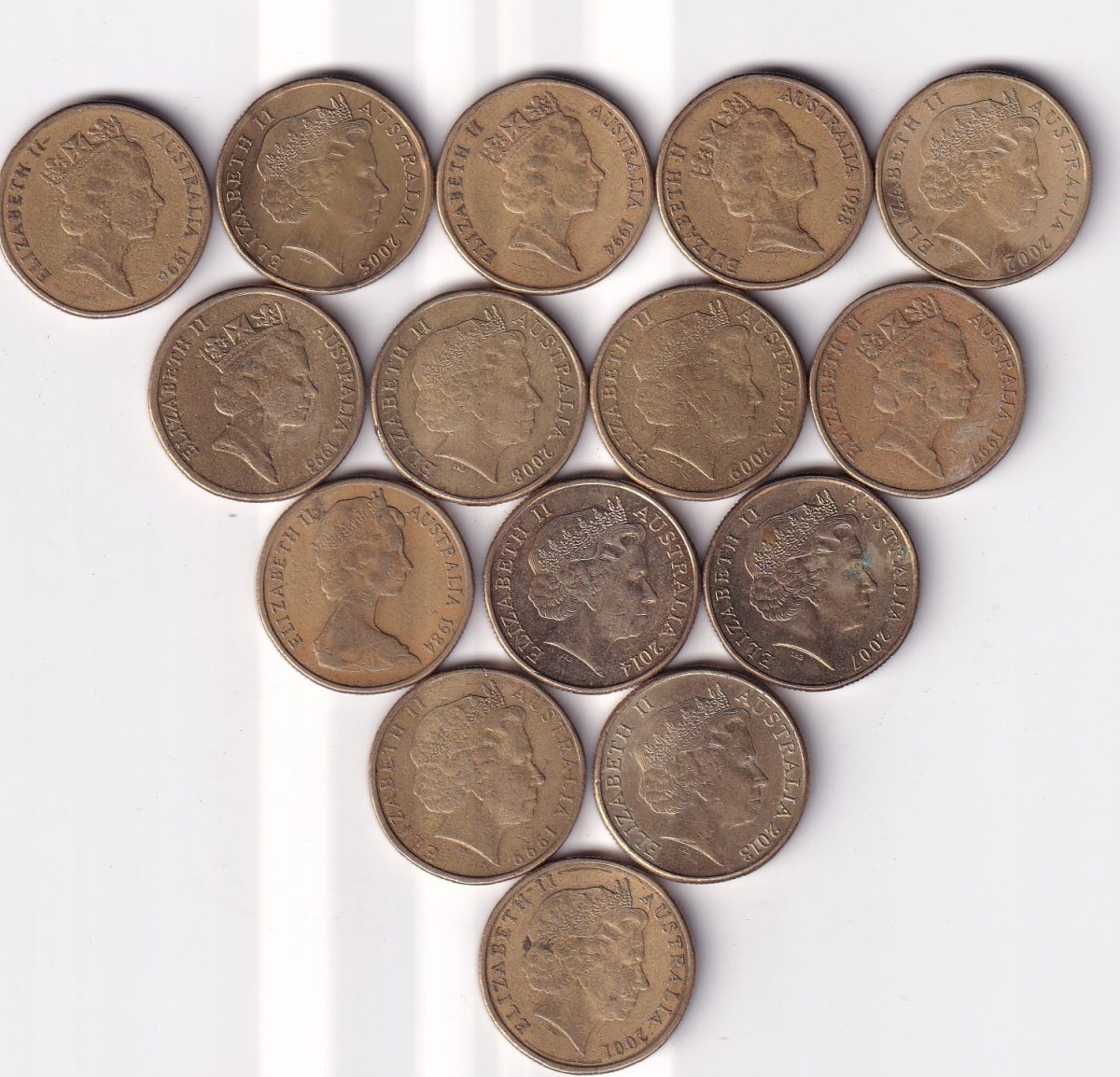 15 DIFFERENT AUSTRALIA 1 DOLLARS COMMEMORATIVE ISSUE RARE COINS SET # I-814 - Image 2