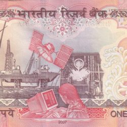 Alternative view of Y.B.Reddy (Plane Insert 2007) 1000 Rupees Top condition Note without Pen Mark