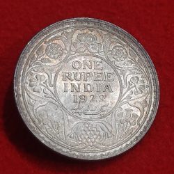 ONE RUPEE SILVER COIN GEORGE VI 1922 BOMBAY MINT GEM UNC CONDITION