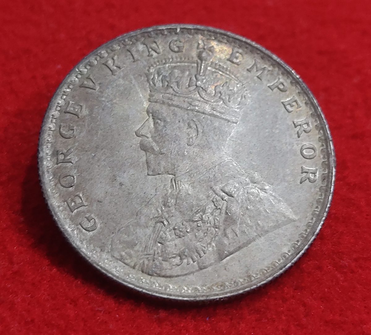 ONE RUPEE SILVER COIN GEORGE VI 1922 BOMBAY MINT GEM UNC CONDITION - Image 4