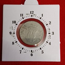 One Rs Ex Rare 6 ""o Clock Error Coin 2015 Year Noida Mint RBI Mistake Coin ( Ulta Pulta ) Error
