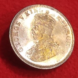 Alternative view of ONE QUARTER ANNA GEORGE V 1912 CALCUTTA MINT GEM UNC CONDITION