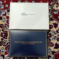 Extremely Rare State Quarter Dollars United States of America Uncirculated Proof Coins Authenticity Certificate Morgan Mint By USA 24 Kt Gold Plated Issue Coin 2007 Year