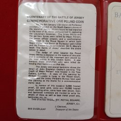 Alternative view of States Of Jersey One Pound Coin Dairy Set The Battle of Jersey 6 th January 1981 Rare Set Issue