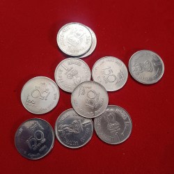 One Rs Scare Coin 150 Years of India Post FSS 2004 Year Calcutta Mint Good Condition 10 Pcs Given