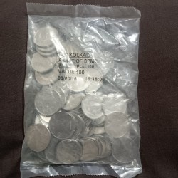 Alternative view of One Rs Scare Coin FSS Floral Issue 2016 Year Calcutta Mint RBI Sealed Packet