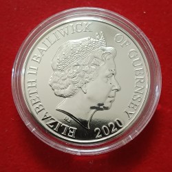 Alternative view of Extremely Rare Proof Coin Of Britain Elizabeth 5 Pounds 80 th Anniversary of Battle of Britain Silver Coated Proof Coin