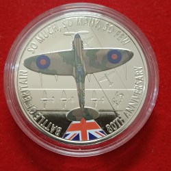 Extremely Rare Proof Coin Of Britain Elizabeth 5 Pounds 80 th Anniversary of Battle of Britain Silver Coated Proof Coin