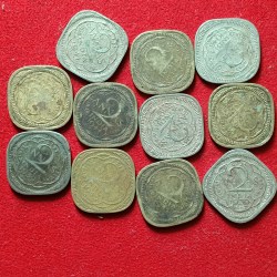 Alternative view of George Vi 2 Annas 1939-1944 Year 11 Pcs Given Fine Condition British of India