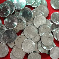 50 Paise Floral Partener First Issue Of Year 2011 Year Calcutta Mint 50 Pcs Given