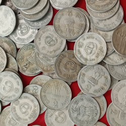 Two Rs Big Coin Copper Nickel IX Asian Games 1982 Year 100 Pcs Given Scare Coin