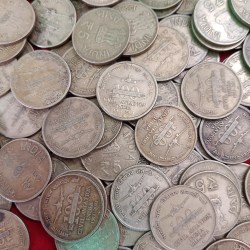 Alternative view of Five Rs Brass Coin 100 Years of Civil Aviation India 1912- 2011 Year 177 Pcs Given Scare Coins