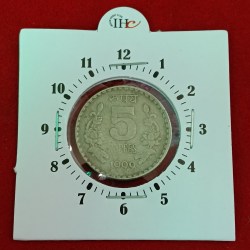 Five Rs Copper Nickel 10 "o Clock Error Coin RBI Mistake Coin 1999 Year Calcutta Mint