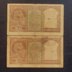 Alternative view of Reserve Bank of India 2 rupee note Pc bhattacharya Condition as image 2 piece given Same and similar piece available