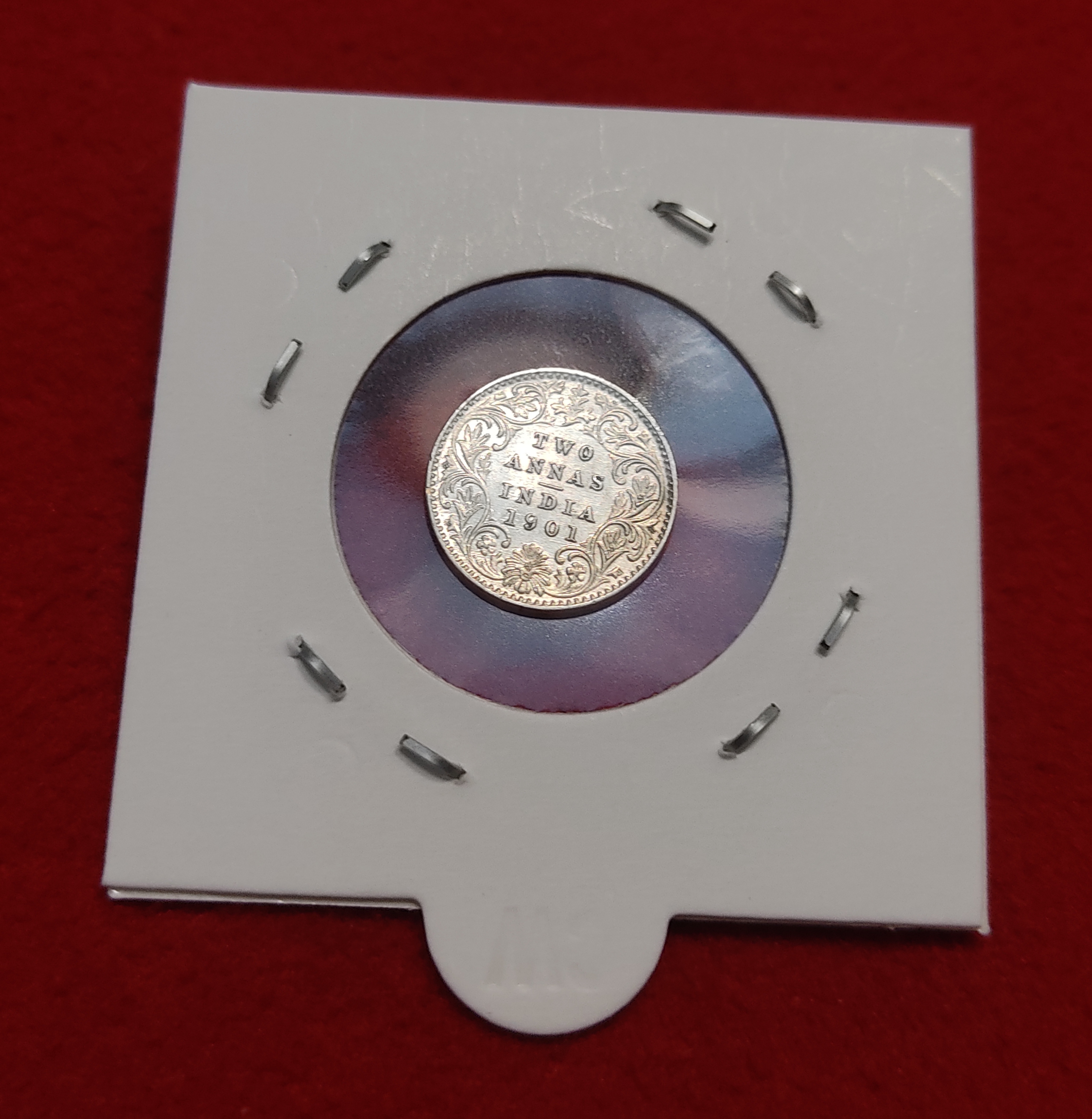 TWO ANNA QUEEN VICTORIA 1901 CALCUTTA MINT UNC CONDITION