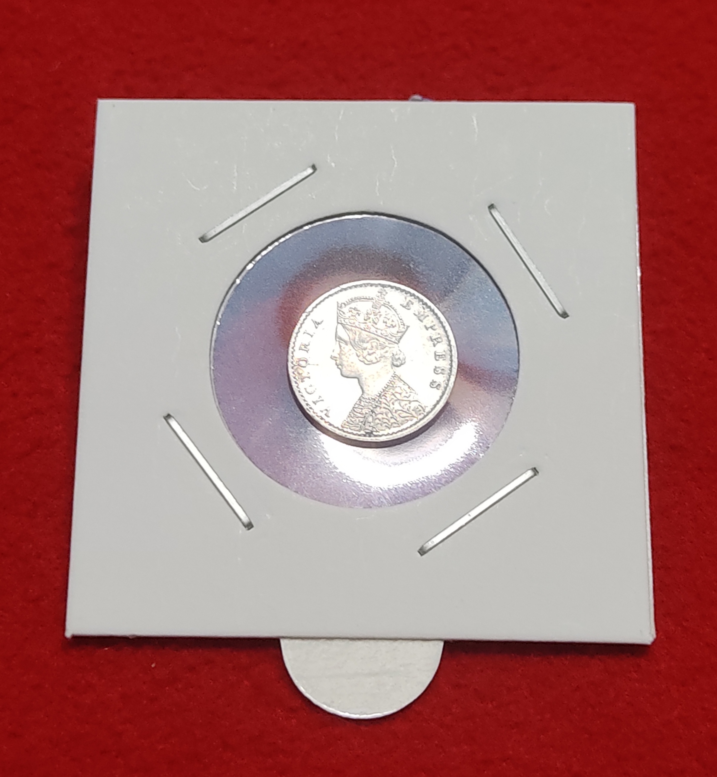 TWO ANNA QUEEN VICTORIA 1901 CALCUTTA MINT UNC CONDITION - Image 2