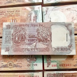 Alternative view of DAM CHEAP SALE❤️🤑 Extremely Rare Ten Rupee Shalimar Garden Issue Bundle Governor C Rangarajan Serial Wise Gaddi 100 Notes Packet Different Serial No Given - Only Last Few Left Buy it Fast