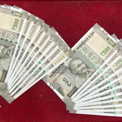 Rs 500 India Banknote 19 Note Solid Fancy Number Set 111111 to 1000000 Gem Unc Unique and Rare