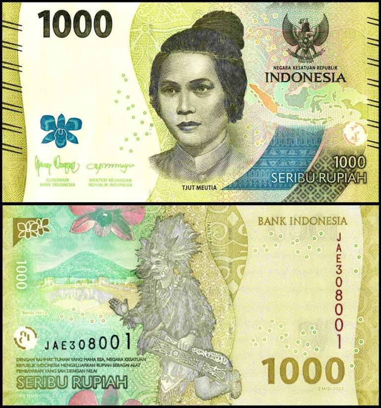 Indonesia 1000 Rupiah Banknote 2023 P162a2 UNC Unique and Rare ...