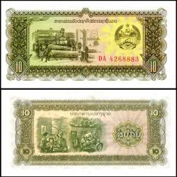 Laos 10 Kip Banknote 1979 ND P27b UNC Unique and Rare