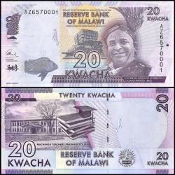 Malawi 20 Kwacha Banknote 2016 P63c UNC Unique and Rare