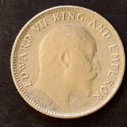 Silver British India King and emperor Edward VII Denominaton 1/4₹ Year 1906 Same and similar piece available