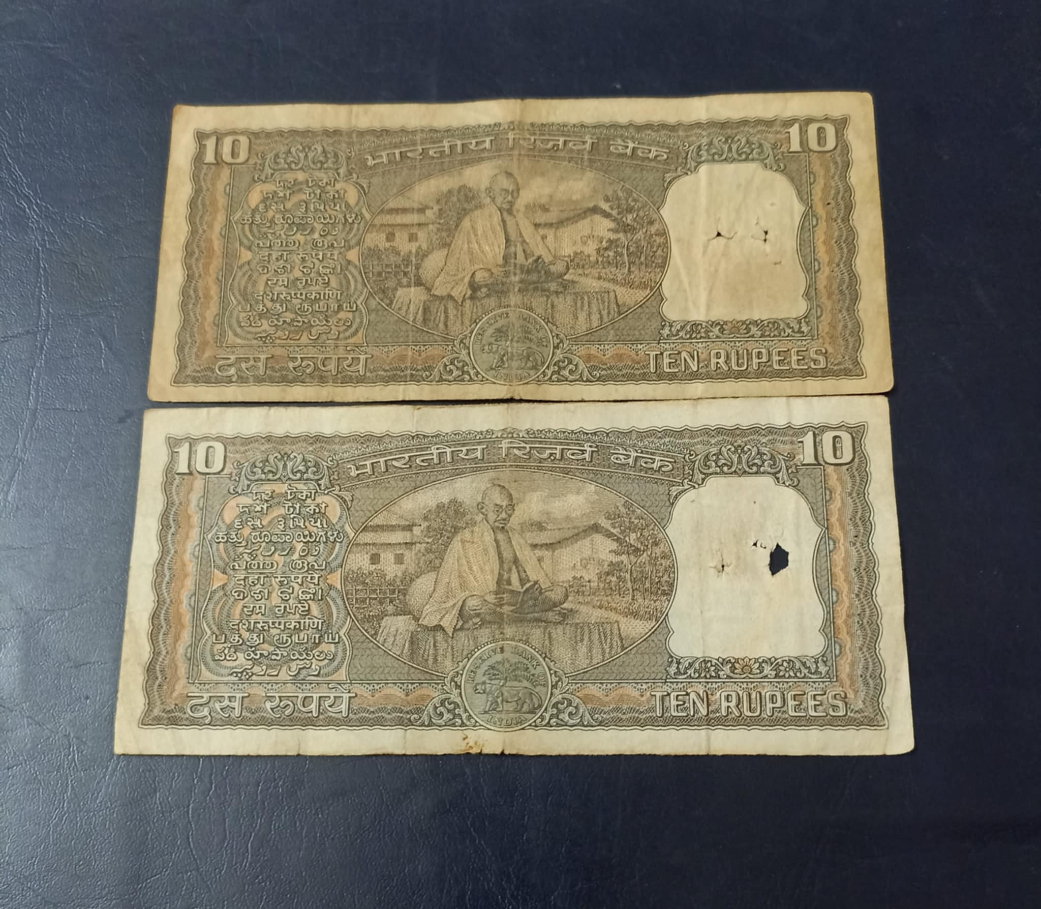 Reserve Bank of India 10₹ note Governor LK Jha Governor Bhaskar atarkar Back side of gandhi Same and similar note available - Image 2