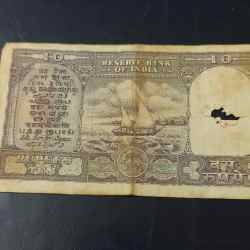 Alternative view of Reserve Bank of India 10₹ note Governor PC Bhattacharya Same and similar note available