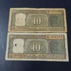 Reserve Bank of India 10₹ note Governor LK Jha Governor Bhaskar atarkar Back side of gandhi Same and similar note available