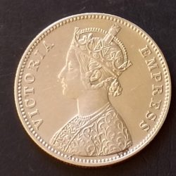 Alternative view of Silver British India Victoria empress Full silver Year 1862 4 Dot Excellent condition Same and similar piece available