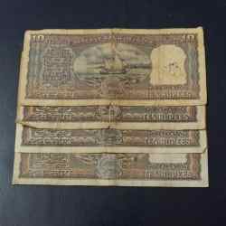 Alternative view of Reserve Bank of India Denominaton 10₹ Different governor Condition as per image 4 piece given Same and similar set available