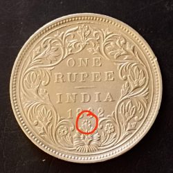 Silver British India Victoria empress Full silver Year 1862 4 Dot Excellent condition Same and similar piece available