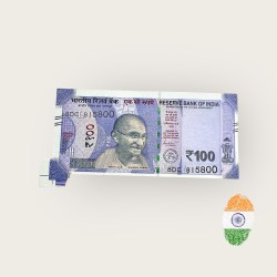 RS 100 India Banknote Extra Paper Cut Fold Sheet Error Gem Unc Very Unique and Rare