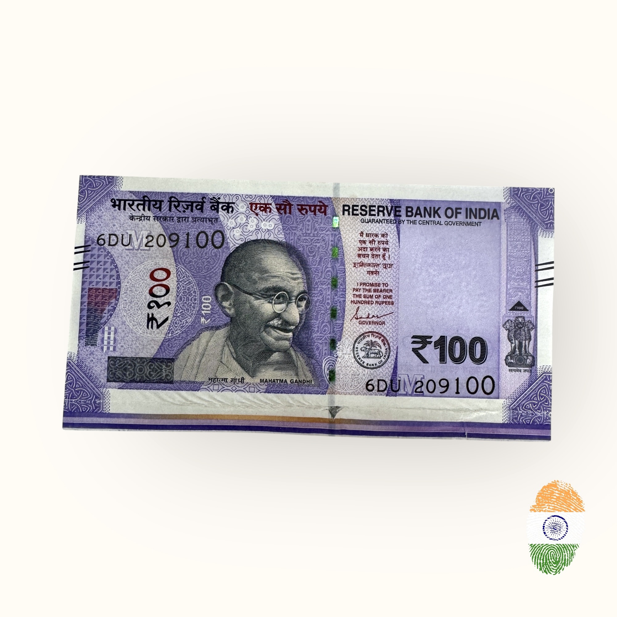 Rs 100 India Banknote CUT SHEET ERROR Gem Unc Very Unique and Rare