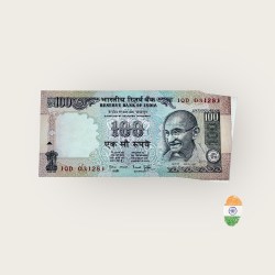 Rs 100 India Banknote Massive Extra Paper Error Very Unique Bimal Jalan Issue