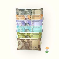 Rs 10 to 500 India Banknote Low Serial Number 000143 Issue Gem Unc Unique and Rare