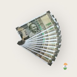 Rs 500 India Banknote Latest Issue Signed By Sanjay Malhotra Low Serial 000001 To 10 Year 2025 Inset L Gem Unc Unique and Rare