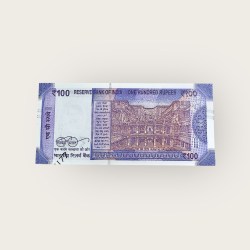 Alternative view of RS 100 India Banknote No Number 1 Side Printing Error Gem Unc Very Unique and Rare