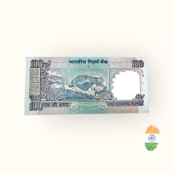 Alternative view of Rs 100 India Banknote Massive Error One Side No Number Very Unique Bimal Jalan Issue