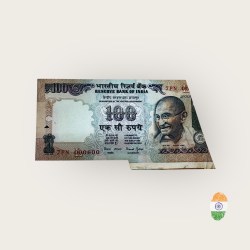 Rs 100 India Banknote Error Fancy Number 000600 Extra Paper Unique and Rare