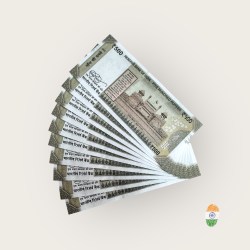 Alternative view of Rs 500 India Banknote Latest Issue Signed By Sanjay Malhotra Low Serial 000001 To 10 Year 2025 Inset L Gem Unc Unique and Rare