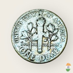 Alternative view of USA USD 1 Dime James Monroe Presidential 1954 Issue