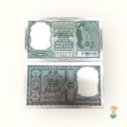Rs 5 India Banknote 3 Deer Issue Signed By PC Bhattachariya Issue 1960s Very Unique Gem UNC Rare