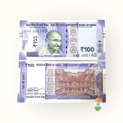 Rs 100 India Banknote Low Serial Number 000143 Issue Gem Unc Unique and Rare