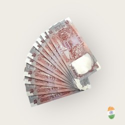 Alternative view of Rs 10 India Banknote Shalimar Garden Issue UNC Issue 1990s 10 note Lot Crisp