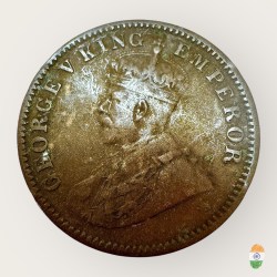 Alternative view of British India King George V One Quarter Anna Year 1927 Unique and Rare
