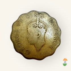 Alternative view of British India One Anna King George VI issue Unique and Rare