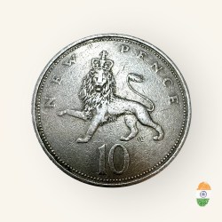 United Kingdom 10 New Pence Issue Queen Elizabeth Very Unique and Rare